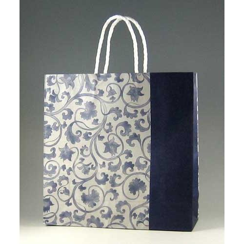 手提げ紙袋 スムース 3才 アイゾメ (巾320 マチ115 高さ320) 100枚