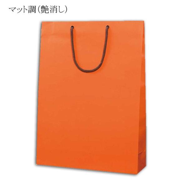 “送料無料/直送” 手提げ紙袋 ブライトバッグ G2 Dオレンジ（マット調） 33cm巾 (巾330...