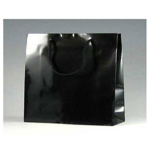“送料無料/直送” 手提げ紙袋 ブライトバッグ GM黒 33cm巾 (巾330 マチ100 高さ30...