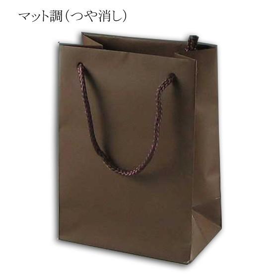 手提げ紙袋 ブライトバッグ T-4 チョコブラウン つや消し 12cm巾 (巾120 マチ70 高さ...