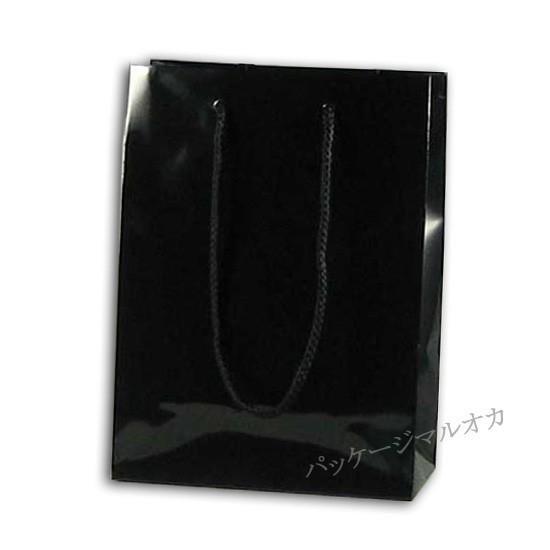 手提げ紙袋 ブライトバッグ T-4 黒 12cm巾 (巾120 マチ70 高さ165) 50枚