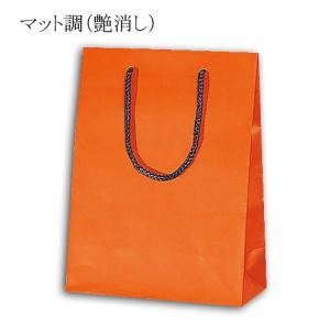 手提げ紙袋 ブライトバッグ T-4 Dオレンジ（つや消し） (巾120 マチ70 高さ165) 10枚｜p-maruoka