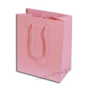 プレーンチャームバッグ 20-12 ピンク 手提げ紙袋 (巾200 マチ120 高さ250 1枚重さ40g) 10枚