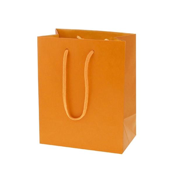 “送料無料/直送” カラーチャームバッグ 20-12 オレンジ 底ボール付 (巾200 マチ120 ...