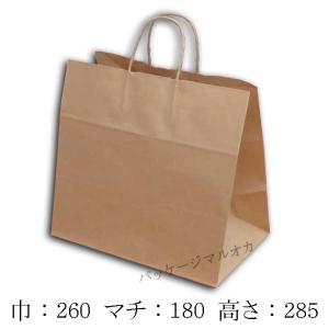 手提げ紙袋 W判 未晒無地 120g 丸紐 300mm巾 (巾300 マチ150 高さ300