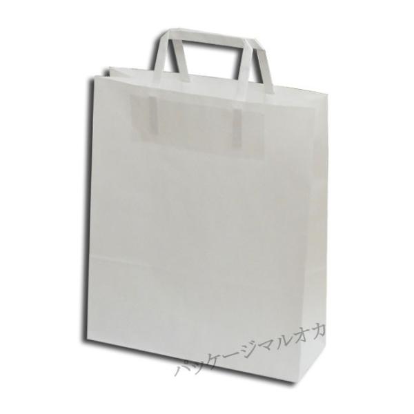 手提げ紙袋 26-4 晒白無地 80g 平紐 (巾260 マチ100 高さ310 紙質晒80g/m2...