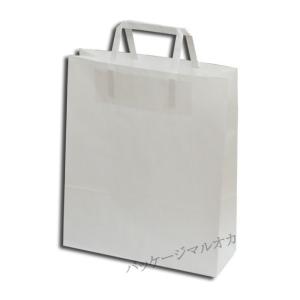 手提げ紙袋 34-2 晒白無地 100g 丸紐 (巾340 マチ220 高さ440 取っ手丸