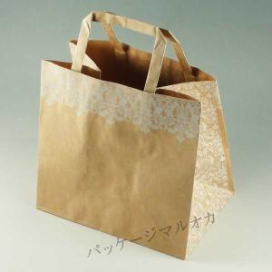 手提げ紙袋 フラット 220-1 ダマスクWH 22cm巾 (巾220 マチ150 高さ210) 200枚｜p-maruoka