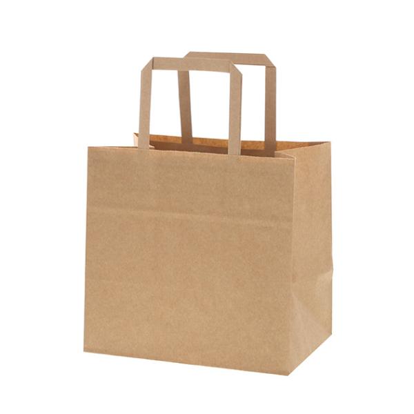 “送料無料/直送” 手提げ紙袋 Nフラット 220-1 未晒無地 (巾220 マチ150 高さ210...