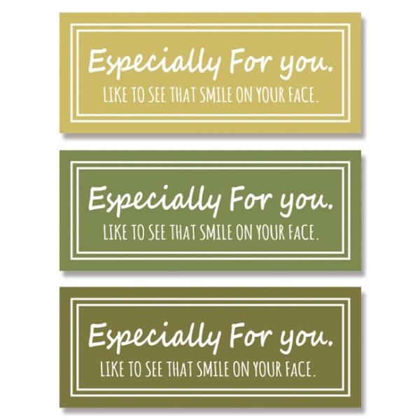 “メール便対象” 特殊強粘ギフトシール ユニバーサル モス 84枚/束(3色×28枚) 1束