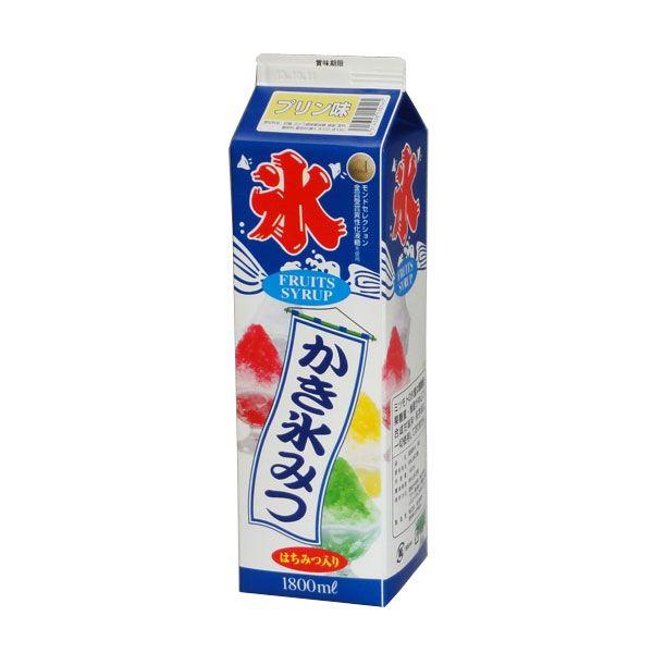 “業務用かき氷シロップ” 氷みつ プリン味 はちみつ入り (容量1800mL) 1個