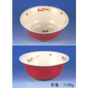 “送料無料/直送” テイクアウト容器 ラーメン丼 特中（本体）龍外赤（600） 1200個｜p-maruoka