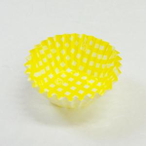 紙カップ ペーパーラミ 格子 6F黄 1本｜p-maruoka