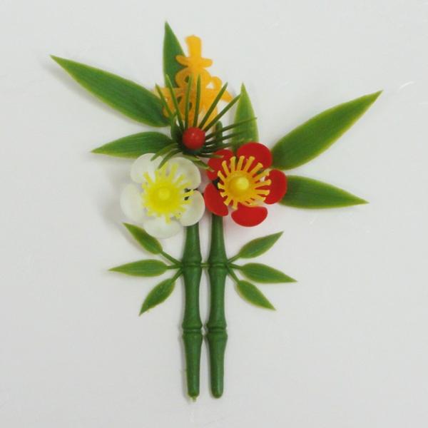 料理飾り 造花 寿付夫婦松竹梅 DS-8 (巾約80 長さ約103) 150個