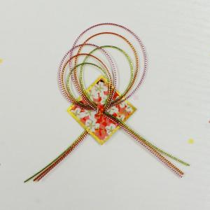 料理飾り MZ-51 水引飾り 扇 (巾約170 高さ約60) 100個 : パッケージ