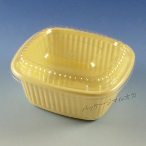 弁当容器 CF角丼 透明蓋付 (縦147 横131 本体深さ60 蓋の高さ15 (角丼容器)) 50枚｜p-maruoka