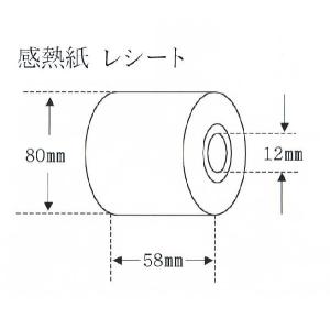 国産” 感熱紙 レシート 58幅 KT588005 レジロール 5巻 : パッケージ
