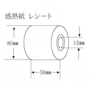 “国産” 感熱紙 レシート 58幅 KT588005 レジロール 5巻