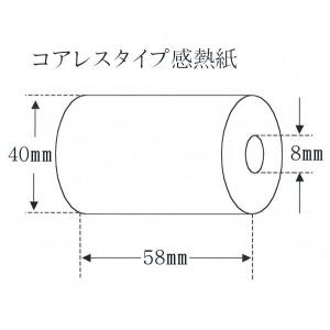 “送料無料/直送” “国産” コアレス感熱紙 58幅  RS584008 200巻｜p-maruoka