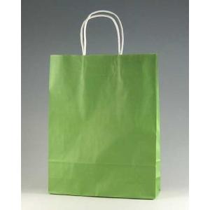 手提げ紙袋 25チャームバッグ MS1 緑 (巾270 マチ80 高さ340) 10枚