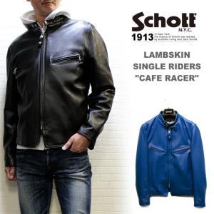 Schott ショット ラム革シングルライダース 241XX(7550) LAMBSKIN SINGLE RIDERS メンズ革ジャン｜p-mrt