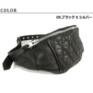 Schott PADDED LEATHER BODYBAG レザーボディーバッグ(ウエストバッグ)【...