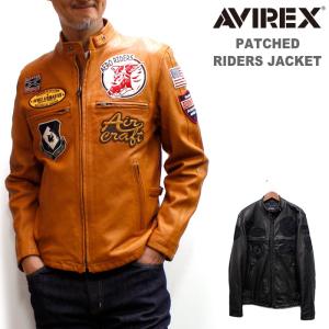 セール！アビレックス/AVIREX 羊革ワッペン付きスタンドシングル