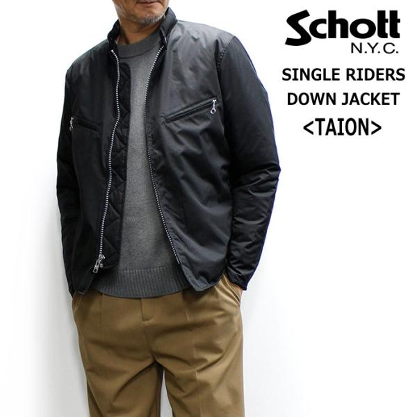 ショット / Schott ダウンシングルライダースジャケット SINGLE RIDERS DOWN...