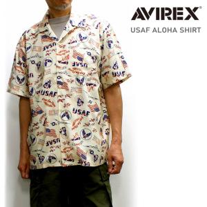 セール！アビレックス USAF 半袖アロハシャツ / AVIREX USAF ALOHA SHIRT 2023年夏モデル｜p-mrt