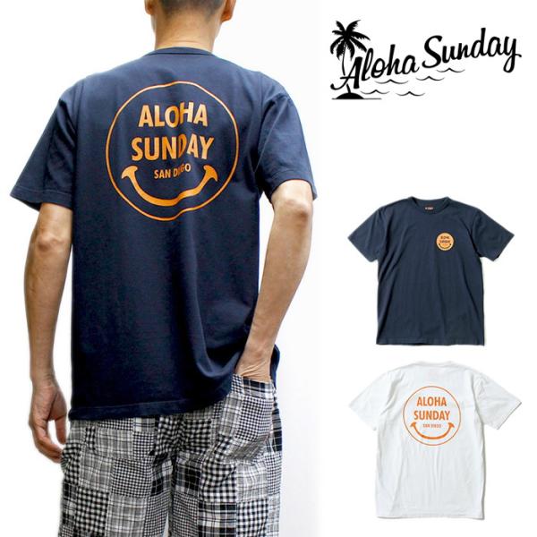 【セール！15％オフ】ALOHA SUNDAY(アロハサンデー) スマイリーTシャツ"AS SMIL...