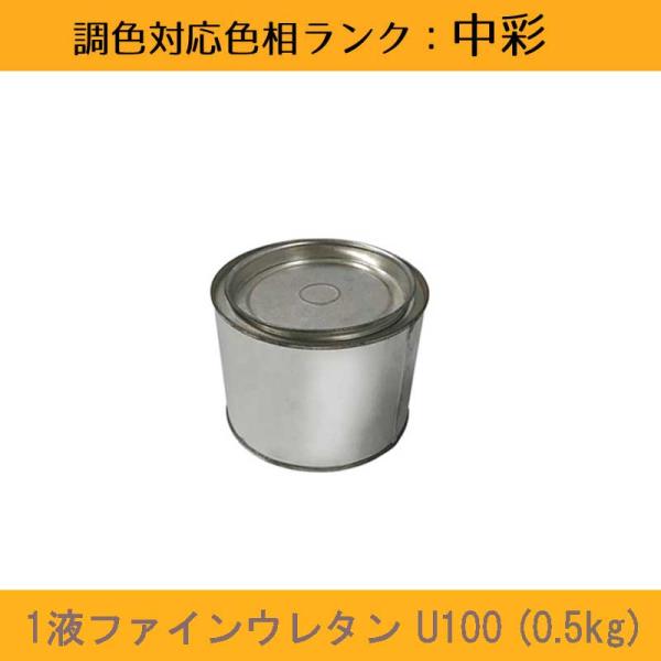 1液ファインウレタンU100 中彩色 0.5kg 1缶 日本ペイント 日塗工見本帳参照色 調色 ニッ...