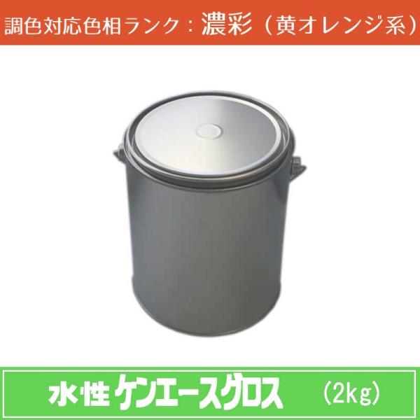 水性ケンエースグロス 濃彩色（黄オレンジ系） 2kg 1缶 日本ペイント 日塗工見本帳参照色 調色 ...