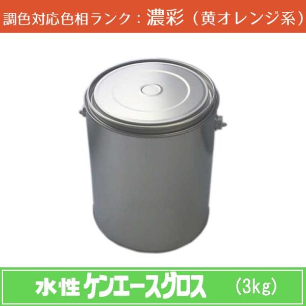 水性ケンエースグロス 濃彩色（黄オレンジ系） 3kg 1缶 日本ペイント 日塗工見本帳参照色 調色 ...