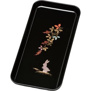 ペン皿 萩ウサギ 0.7 黒 朱の詳細画像1