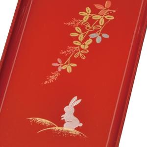 ペン皿 萩ウサギ 0.7 黒 朱の詳細画像4
