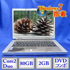 【中古】ノートパソコンNEC VersaPro VY20A/ED-4 [PC-VY20AEDE4] -Windows7 Professional 32bit Core2Duo 2GHz 2GB 80GB DVDコンボ 15.4インチ｜p-pal