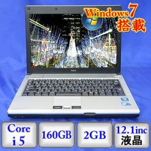 【中古】ノートパソコンNEC VersaPro VB-B [PC-VK13MBBCB] -Windows7 Professional 32bit Core i5 1.333GHz 2GB 160GB ドライブ なし 12.1インチ｜p-pal