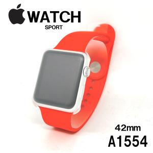 Apple Watch Sport 42mm MLC42J/A  A1554 オレンジスポーツバンド 充電確認済み 開封のみの未使用品 付属品あり Sランク｜p-pal