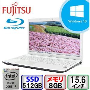 富士通 LIFEBOOK AH53/R FMVA53RW Core i7 8GB メモリ 512GB SSD BRマルチ Windows10 Home 64bit Office搭載 中古 ノートパソコン Bランク｜p-pal