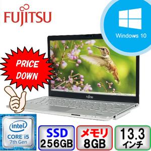 富士通 LIFEBOOK SH75/B1 FMVS75B1W Core i5 8GB メモリ 256GB SSD DVDマルチ Windows10 Home 64bit Office搭載 中古 ノートパソコン Cランク｜p-pal