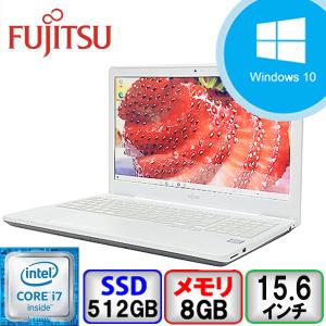 富士通 LIFEBOOK AH50/X FMVA50XWP Core i7 8GB メモリ 512GB SSD Windows10 Home 64bit Office搭載 DVDマルチ 中古 ノートパソコン Bランク｜p-pal