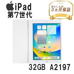 ipad Wi-Fiモデル 32GB A2197 第7世代 MW752J/A 10.2 インチ シルバー Apple アクティベーション解除済 中古 本体 タブレット 安い 整備済み品 Bランク｜p-pal