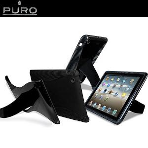 【新品】 iPadシリコン+プラスティックスタンド（iPad2・3・4)　ブラック　IPAD2HOLDERBLK｜p-pal