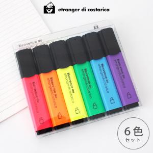 蛍光マーカー 蛍光ペン　HIGHLIGHTER ハイライター FLUOR 6色セット　エトランジェ ディ コスタリカ　メール便2個まで可｜p-s