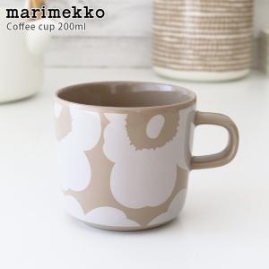 マグカップ マリメッコ Unikko ウニッコ コーヒーカップ 200ml 取っ手付き テラ×ホワイト