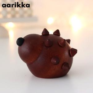 クリスマス 置物　アーリッカ aarikka はりねずみ Siili　北欧 インテリア 木製 オブジェ 雑貨｜p-s