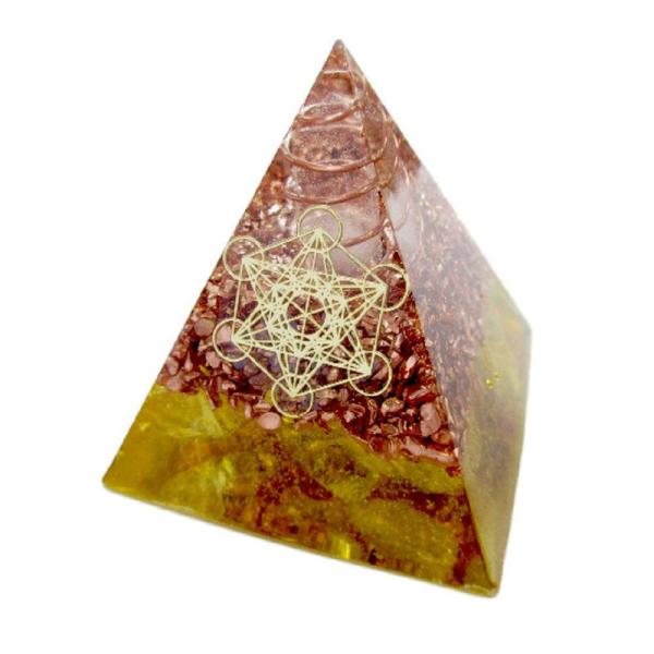 RELIGHT オルゴナイト 天然石 ピラミッド メタトロンキューブ 神聖幾何学 水晶 置物 浄化 ...
