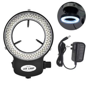 Restars LEDリング照明ライト 144 LEDビーズ 実体顕微鏡用LED照明装置 実体顕微鏡用二重巻き 光源輝度調整可能 顕微鏡カメ
