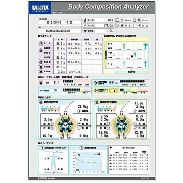 タニタ MC-780A専用台紙 MC-780A-01