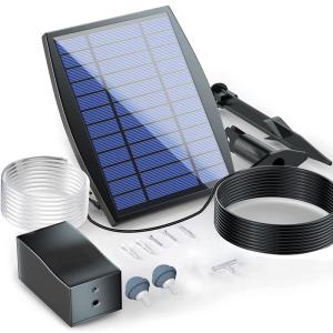 ZHHMl エアポンプ ソーラー 太陽光充電式エアポンプ エアーポンプ 静音設計 2.5W発電パネル 省電力動作 エア吐出量毎分1?2L フ｜p-select-market